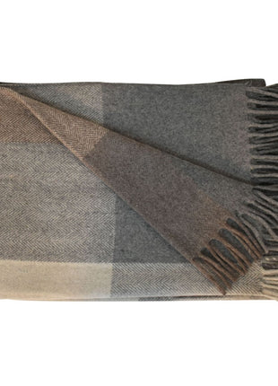 Selin Grey Woolen Throw 130x170 cm