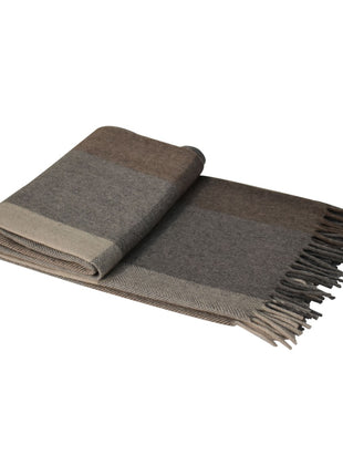Selin Grey Woolen Throw 130x170 cm
