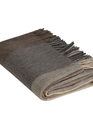 Selin Grey Woolen Throw 130x170 cm