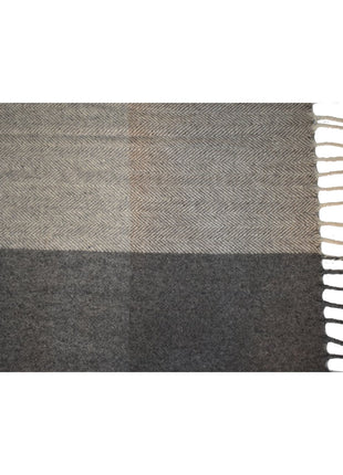 Selin Grey Woolen Throw 130x170 cm