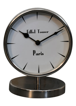 Round Chrome Table Clock