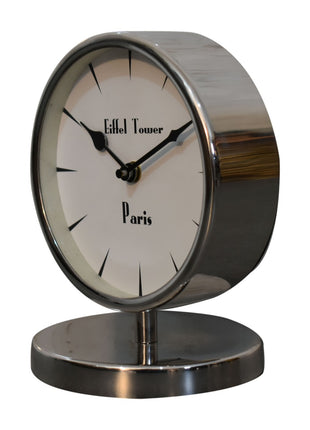 Round Chrome Table Clock