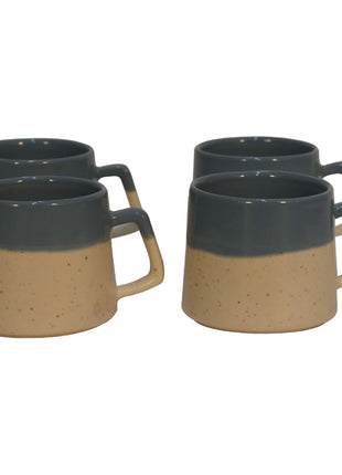 Half Dip Grey Mug Set of 4