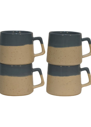 Half Dip Grey Mug Set of 4