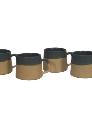Half Dip Grey Mug Set of 4