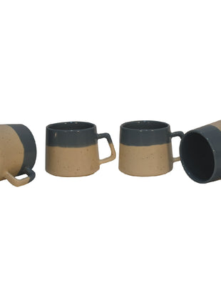 Half Dip Grey Mug Set of 4