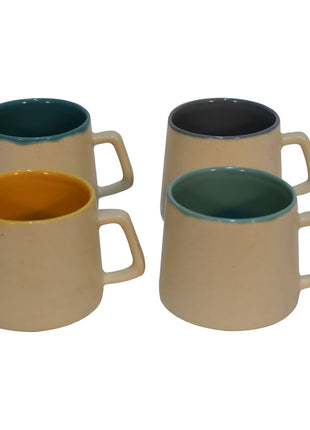 Cream & Multi Mug Set of 4