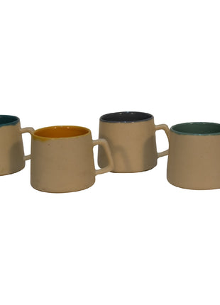 Cream & Multi Mug Set of 4
