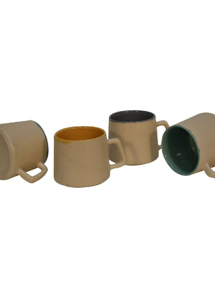 Cream & Multi Mug Set of 4