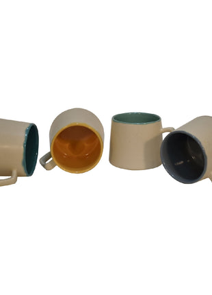 Cream & Multi Mug Set of 4