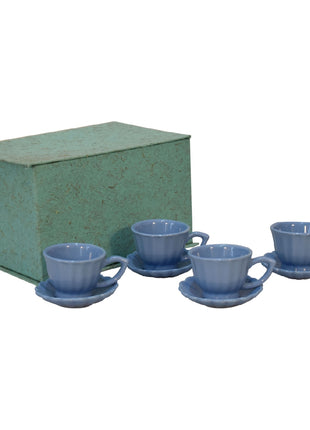 IN3109 - Blaues Blütenblatt-Becher-Set, 4 Stück