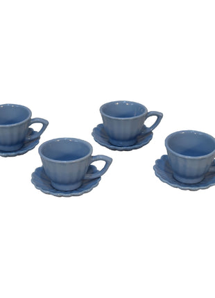 IN3109 - Blaues Blütenblatt-Becher-Set, 4 Stück