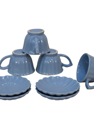 IN3109 - Blaues Blütenblatt-Becher-Set, 4 Stück