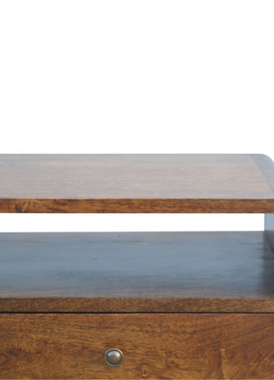 Curved Chestnut Console Table