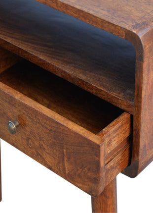 Curved Chestnut Console Table