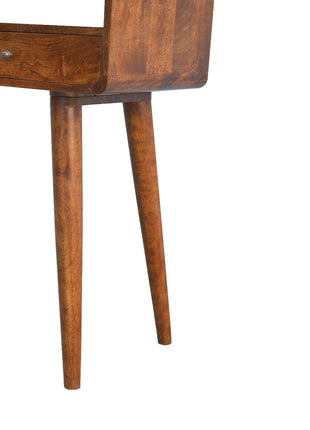 Curved Chestnut Console Table