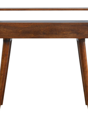Curved Chestnut Console Table