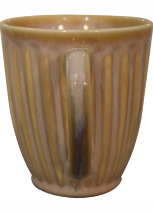 Beige Ribbed Mug - Set of 4