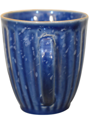 Blau gerippte Tasse - 4er-Set