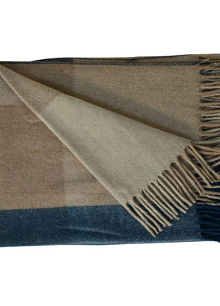 Selin Blue Woolen Throw (130 x 170cm)