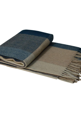 Selin Blue Woolen Throw (130 x 170cm)