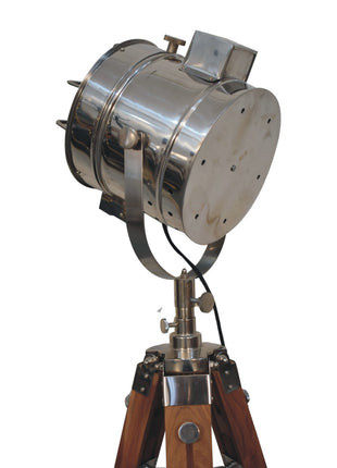 Caged Chrome Spotlight Floor Lamp