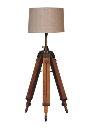 Wooden Tripod Lamp