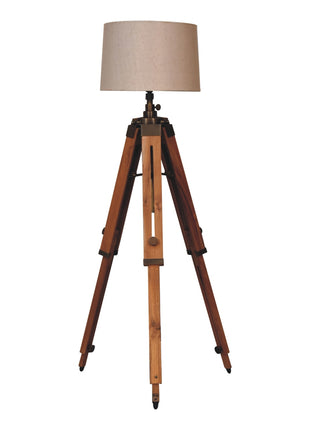 Wooden Tripod Lamp