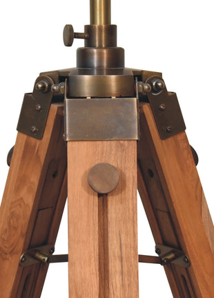 Wooden Tripod Lamp