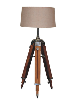 Wooden Tripod Floor Lamp