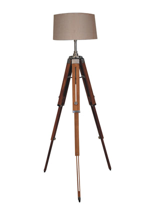 Wooden Tripod Floor Lamp