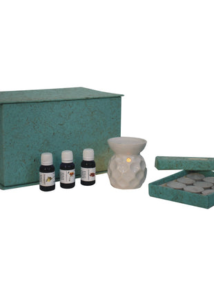 Taya White Oil Burner Set