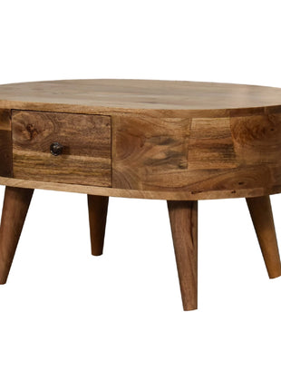 Mini Oak-ish Rounded Coffee Table