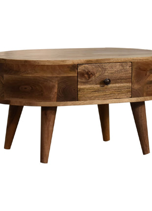 Mini Oak-ish Rounded Coffee Table