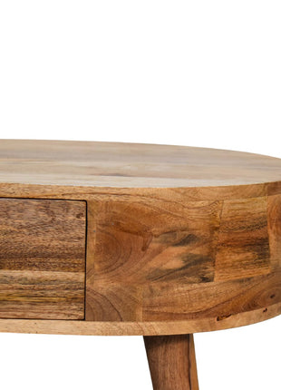 Mini Oak-ish Rounded Coffee Table