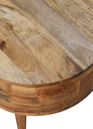 Mini Oak-ish Rounded Coffee Table