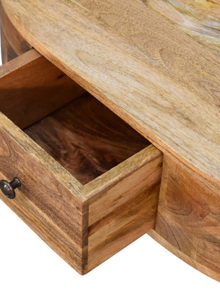 Mini Oak-ish Rounded Coffee Table