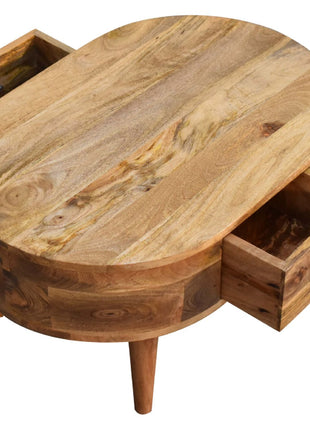 Mini Oak-ish Rounded Coffee Table