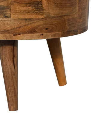 Mini Oak-ish Rounded Coffee Table