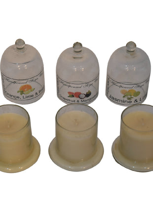Bell Jar Candle Set of 3 (Fruit)