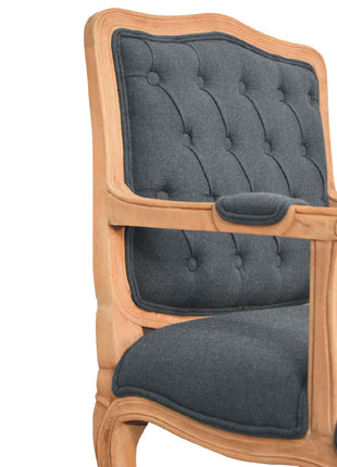 Navy Blue Linen French Style Chair