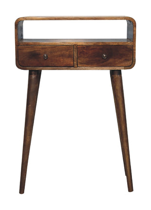 Mini Grey-wash Curved Console