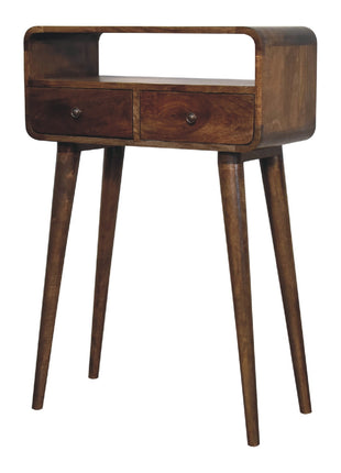 Mini Grey-wash Curved Console