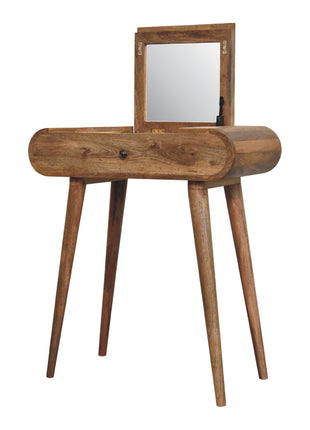 Mini Oak-ish Round Dressing Table