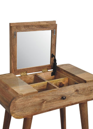 Mini Oak-ish Round Dressing Table