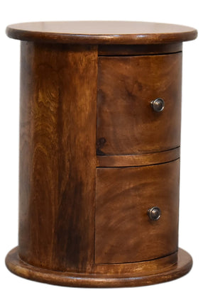 Mini Chestnut 2 Drawer Drum Chest