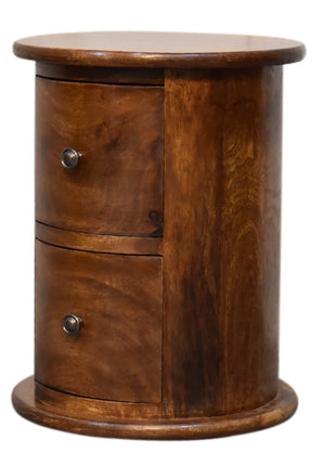 Mini Chestnut 2 Drawer Drum Chest
