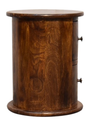 Mini Chestnut 2 Drawer Drum Chest
