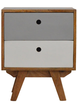 Two Tone Hand Painted Bedside