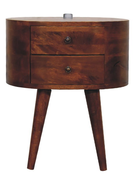 Chestnut Bedside with Reading Light